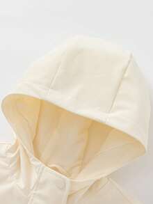 Balabala 女童连帽夹克秋季软壳甜美褶皱休闲上衣 - 乳白 - 查看 6