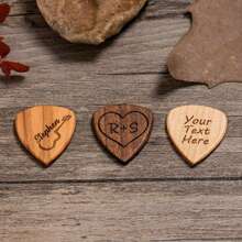 Custom Wooden Guitar Pick, Unique Personalized Engraved Guitar Picks, Put Your Text & LOGO, Gift For Dad Boyfriend, Gifts For Guitar Player