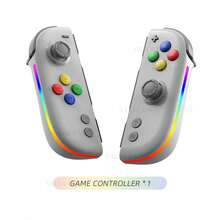 2025 Joy Pad Joycons RGB Wireless Gamepad For Switch/Lite/Oled Hall Joystick No Drift Remote Control 6 Axis Gyro Game Controller