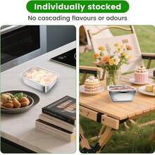 10/4/1pc Food Storage Containers With Lids, Meal Prep Containers Reusable, Stainless Steel, Oven Freezer Dishwasher - Multicolor - View 5