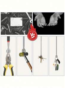 1pc Ergonomic Magnetic Pickup Tool - Retractable Stainless Steel Rod, Portable Durable Design, Telescopic Magnetic Retriever Tool For Hard-To-Reach Areas - Nails, Screws, Small Metal Pieces - DIY, Construction, Workshop Retrieval Tool, Magnetic Tool - Multicolor - View 7