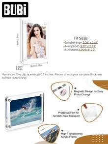 Customized Car Sun Visor Photo Frame Clip, DIY Personalized Photo Holder, Suitable For Family, Pet Dog/Cat, Boyfriend/Girlfriend Photos, Auto Accessories - Wave Style - View 7