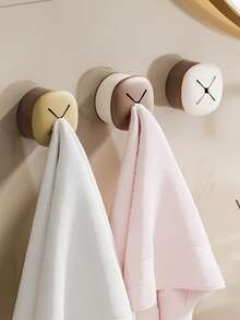 1 pièce/1 set de pinces à serviette et à tissu sans perforation, support mural auto-adhésif, convient pour la cuisine et la salle de bain, disponible en blanc, marron ou jaune foncé, polyvalent pour de multiples scénarios, facile à installer et à nettoyer