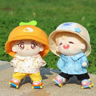 LALAFANFAN 3件套20厘米/8英寸娃娃衣服，包括帽子、T恤和裤子。