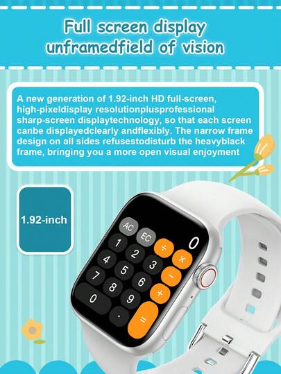 1pc 1.92" Touch Screen Multifunctional Slimme Horloge Silicone Teenagers, Multiple Sports Modes, Camera Control, Social App Notifications, Bluetooth, Compatible roid IOS, 180mAh Battery, School, Sports, Etc. view 3