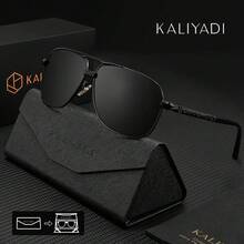 KALIYADI New Men's Birthday Gift Choice Classic Fashion Polarized Sunglasses, Comes With Glasses Case And Cloth, Convenient For Travel Use. Perfect For St. Patrick's Day, Carnival, Easter, Christmas, And Other Occasions.   Eyewear Gear,  Eyewear, Fashion Sunglasses, Durable Frames, High-Quality Optical Components, Stylish Sun Shades, Active Lifestyle Enthusiasts - TMKADYD5062-4 - 查看 3