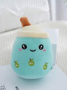 1个可爱毛绒水果奶茶杯玩偶 - 可爱的毛绒玩偶、包包挂饰和钱包装饰品