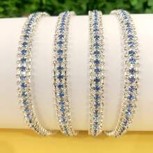 1 Yard 3 Rows/2 Rows AB Rhinestone Chain, Gold/Silver Base With Claw Chain, Suitable For Doll Making, Plush Doll Making, Clothing Decoration, Embroidery, Jewelry Making, Gift Decoration - Multicolor - View 25