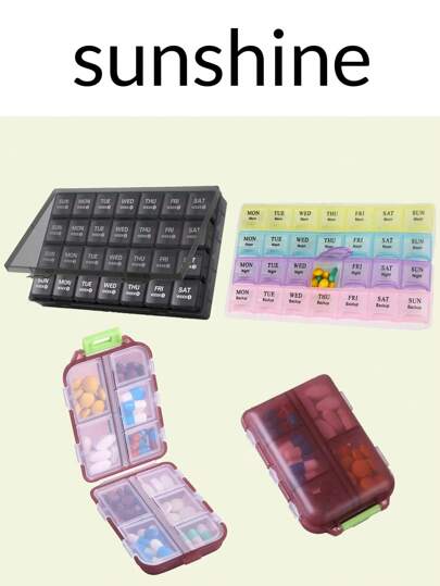 每月药丸整理器 28 天药丸盒，按周整理药品，大型 4 周药丸容器，带防尘盒，适用于鱼油、维生素、补充剂