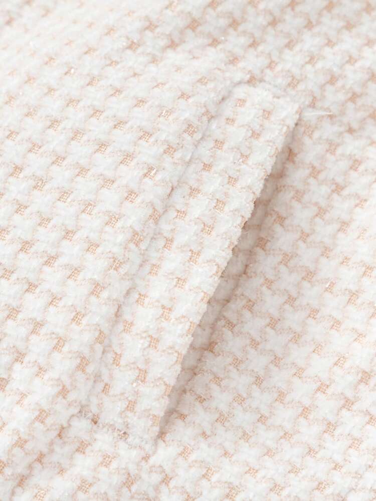 Balabala Young Girl Cute Houndstooth Autumn Baseball Jacket - Brown Tone - View 8