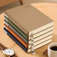 1pc Simple 2026 Planner With Pen A5/A6 Leather Case Portable Practical Daily Plan Diary Efficiency Manual Calendar (2026Z Model Without Pen) - Multicolor - View 7