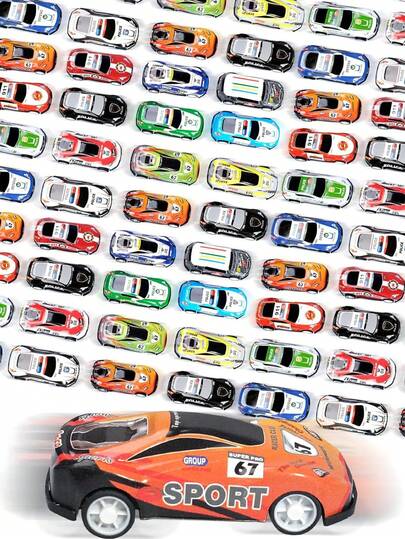 5/10/15/20 件随机款式回力玩具车 - 迷你车辆玩具散装派对礼品赛车 - 礼品袋填充物，皮纳塔填充物，适合男孩女孩幼儿 - 节日礼物