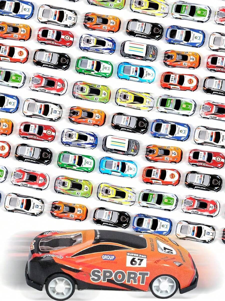 5/10/15/20 件随机款式回力玩具车 - 迷你车辆玩具散装派对礼品赛车 - 礼品袋填充物，皮纳塔填充物，适合男孩女孩幼儿 - 节日礼物