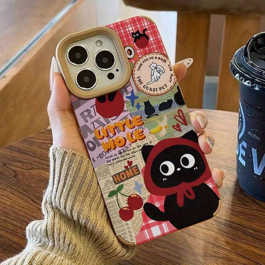 Funda para phone con diseño de graffiti impreso. Lente alta. Compatible con phone 12 Pro, 15, 14 Plus, X, 13, 11, 16 y XS. Funda resistente. Funda de piel sintética suave - Colores mixtos 1 - Ver 1