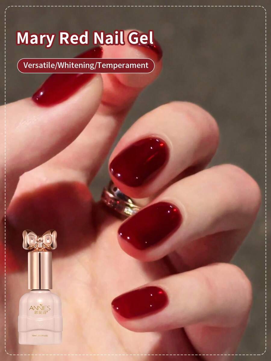 annies 10毫升纯透明凝胶指甲油，同色同瓶，可卸凝胶指甲油，美甲沙龙DIY，适合女性在家使用 - 彩色 - 查看 1