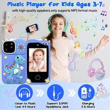 Neues Dinosaurier Kinder Smartphone Spielzeug, 2,8 Zoll HD Touchscreen Lernspielzeug mit 18 Spielen & Musikplayer, 32GB Speicher + stoßfeste Doppelhülle, bestes Halloween- und Ostergeschenk für 3-8 Jahre alte Jungen & Mädchen