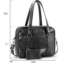 Kawaii Ita Bag Japanese School Bag Cute Tote Bag Large Shoulder Anime Heart Purse - Pu Black With Straps - View 4