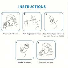 1 Set Sistema de blanqueamiento dental con luz azul, lámpara moderna para blanqueamiento dental en el hogar, 3ml*3 piezas de gel para blanqueamiento dental, kit de blanqueamiento dental - Blanco - Ver 5