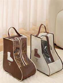 Bolsa de almacenamiento de botas de tela multifuncional con asa: transparente, bolsa protectora de zapatos adecuada para botas altas y de tobillo - diseño ligero, bolsa de almacenamiento de zapatos colgante - Multicolor - Ver 10