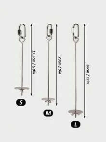1pc Stainless Steel Bird & Chicken Feeding Fruit Fork, Multi-Length, For Indoor & Outdoor Use - Silver - View 7