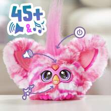 Hasbro Furby Furblets Bub- 迷你朋友，45+ 声音和音乐，仅会说话的 Furbish，电子毛绒玩具，粉色和白色，适合 6 岁以上儿童开学礼物 - BUB-LEE - 查看 4