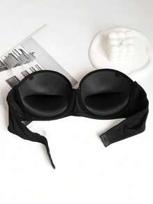 5 pezzi Reggiseno donna con colore unito, spalline rimovibili, comodo per il busto, con anelli metallici, spalline rimovibili, con vari metodi di indossamento, adatto per appuntamenti, vacanze, uso quotidiano, abiti da sposa, abiti formali, abiti senza spalline - Multicolore - Visualizzare 5