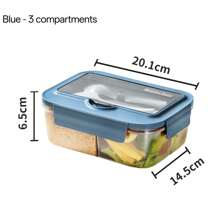 1 Set quadratische einfarbige Fach-Lunchbox mit Deckel & Besteck, wiederverwendbare mikrowellengeeignete Kunststoff-Bento-Box für Büromitarbeiter, Studenten, Partys, Outdoor, Camping, Picknicks, Snacks
