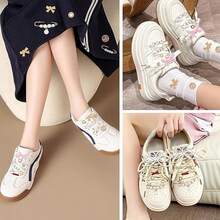 32pcs Sports Shoes Decorations Charms, DIY Shoe Lace Pendant Includes Bow/Clips/Pins/Jewelry, DIY Women Shoes Decor Pendant And Sports Shoes Accessories, Plastic, Agate, For Clothes Bags Sneakers Socks Hats