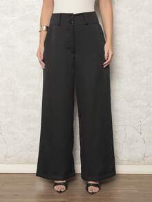 Simple Zipper Pocket Button - Black - View 2