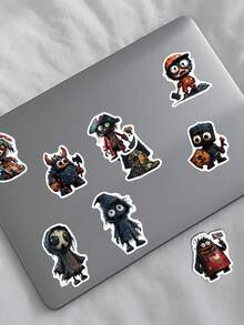SCXXBSW 50pcs Horror Style Art Cartoon Graffiti Stickers Decorating Water Bottles, Laptops, Suitcases, Waterproof Stickers - متعدد الألوان - مشاهدة 8