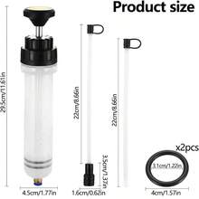 Automotive Fluid Extractor Pump Oil Change Syringe With Hose Manual Fuel Suction - as pic - View 7