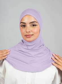 1 件女士纯色颈巾头巾，适合日常佩戴