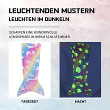 [Glow Mermaid] Soft Glow-In-The-Dark Mermaid Tail Blanket | Wearable Plush For Girls, Teens & Adults - Perfect For All Seasons, Birthday Gifts & Nursery Decor, Unicorn Sleeping Bag, Kindergarten Decor - Yellow - View 10