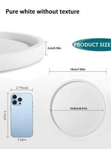 1 件梳妆台托盘，硅胶圆形托盘装饰性收纳整理器适用于浴室马桶水箱卧室厨房台面，珠宝收纳梳妆台托盘适用于蜡烛、乳液瓶、化妆品，大理石白色 - 彩色 - 查看 16