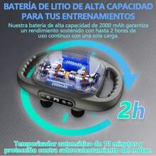 Masajeador eléctrico multifunción para tejidos profundos, 9 modos - Masajeador de percusión de alta frecuencia con 9 velocidades, recargable por USB, para la relajación de la espalda, el cuello y todo el cuerpo, pistola de masaje multifunción, pistola de masaje de alta frecuencia, uso doméstico, regalo.masajeador de cuello y espalda,masajeador eléctrico,masajeador de espalda - Negro - Ver 8