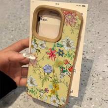 Teléfono con diseño floral vintage y lente de alta calidad, compatible con 14 Plus, 11 Pro, 16, XS, 15, 13 y 12. Funda de piel sintética suave - Colores mixtos 1 - Ver 2