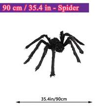 1pc Halloween Giant Spider, 6.56ft Large Foldable Simulated Furry Spider For Wall Decoration, Outdoor Garden Decoration, Halloween Party Decoration, Home Decoration Supplies (Multiple Sizes). Halloween Decor Fall Decor Room Decor - Multicolor - View 14