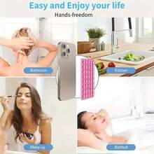 1 szt. Silikonowy uchwyt na telefon komórkowy z przyssawką Selfie, mocny klej, wytrzymały i stabilny, przenośny telefon komórkowy, samoprzylepny silikonowy uchwyt na telefon z przyssawką, antypoślizgowy, stojak na telefon, silikonowy uchwyt na telefon w mieszanym kolorze do selfie i filmów - Wielokolorowe - Zobacz 12