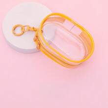 1pc Portable PVC Data Cable Storage Box, Custom Monogram, Suitable For Backpack Charm Storage, Small Gift With Customized Name, Convenient For Daily Use And Travel, Transparent Design, Headphone Storage Space, Ideal For Mobile Phone Accessories, Travel Bag, Portable Storage Bag, School/College Back-To-School Headphone Case, Data Cable Organizer Bag, Daily Use, Small Gift Customization. - Multicolor - View 12