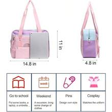 Kawaii Ita Bag Japanese School Bag Cute Tote Bag Large Shoulder Anime Heart Purse - Dây đeo màu hồng - Xem 5