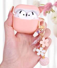 Compatible With Airpod Pro 2 / 3rd Generation - 1pc Silicone Protective Earphone Case - Pink - View 6