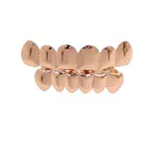 1 Set Of Exquisite Popular Hip Hop Teeth Grills Sharp Teeth TeethGrillz  Plated Teeth Grills Accessories - Răng sứ vàng hồng (bộ) - Xem 13