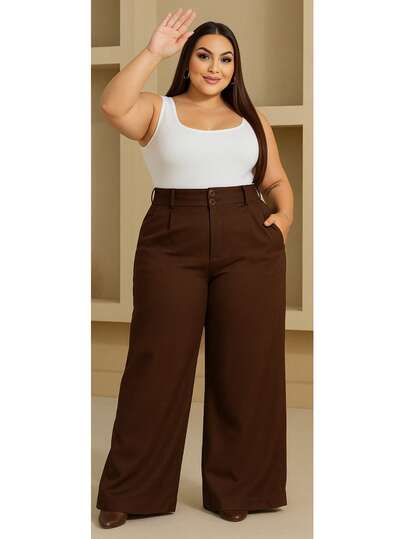 Calça Plus Size Elegante Confortavel Modeladora