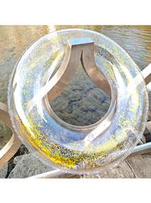 充气游泳圈透明可爱加厚腋下圈大号成人浮力游泳圈