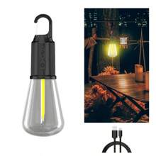 1PC New Portable Camping Lantern – Rechargeable Retro Waterproof LED Tent Light With Hook, Ultra-Light For Outdoor Emergency, Hiking, Ambience (Bulb Style) - Multicolor - View 13