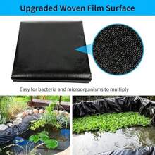 HDPE UV Resistant Garden Pond Liner 7x10ft 14.5Mil Thickness For Fish Ponds Streams Fountains And Waterfall