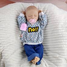 46cm Sleep Simulation Doll With Eyes Closed 3D Skin Softm Full Vinyl Reborn Dolls Accompanying Play Toys Birthday Gifts