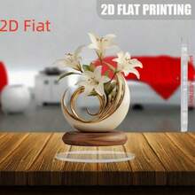 1/2 Pc, Acrylic Elegant Lily Decoration Accessory, Suitable For Living Room, Bedroom, Study, Office Decoration, Home Decoration, Girl's Room Decoration, Gift For Friends, Christmas Decoration, 2D