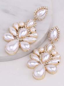 Hoa tai kẹp không xỏ khuyên, kẹp xích hợp kim đồng đính đá pha lê hàn thủ công nhiều hình dạng hình học nhiều màu sắc, thích hợp đeo hàng ngày - E1414Clip - Xem 6