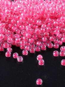 GO2CJBEADS 10克多色2毫米银线圆形洛可可玻璃种子珠，可DIY手链